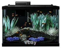 Aquarium Kit Fish Tank Color Change Led Light Filter Heater Plant 20 Gallon Gift