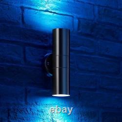 Auraglow Stainless Steel Double Up Down Outdoor LED Colour Changing Wall Light
