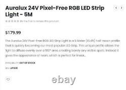 Auralux 24V Pixel-Free COOL WHITE (5000K) LED Strip Light 5M IP67 1200 LED CT