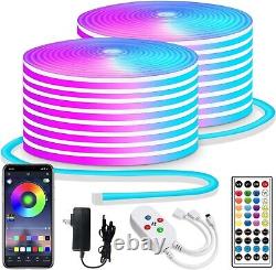 Bright 100ft RGB Neon Lighting Set Waterproof, Flexible & App Controlled