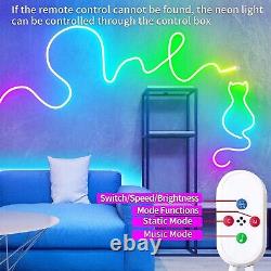 Bright 100ft RGB Neon Lighting Set Waterproof, Flexible & App Controlled