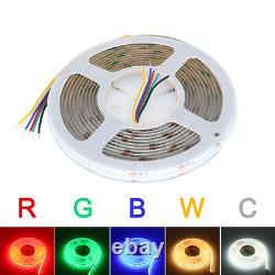 COB LED Strip Light RGBCW CCT 24V 840 LED Cuttable Lighting For Home Decoration