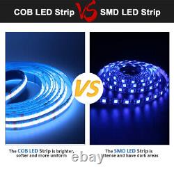 COB LED Strip Light RGBCW CCT 24V 840 LED Cuttable Lighting For Home Decoration