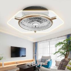 Ceiling Fan LED Transparent Light 3 Color Change Lamp Dimmable+Remote Control
