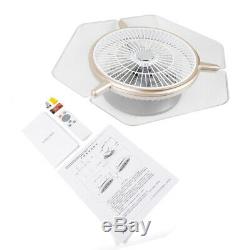 Ceiling Fan LED Transparent Light 3 Color Change Lamp Dimmable+Remote Control US