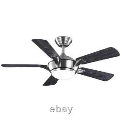 Chelton 46 in. White Color Changing Integrated LED Brushed Nickel Ceiling Fan