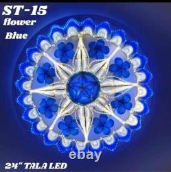 Christmas Capiz Parol LED Lantern Filipino 2023 Blue Flower size 24 US Seller