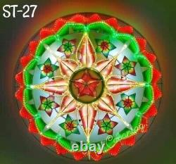 Christmas Capiz Parol LED Lantern Filipino 2023 ST27 size 24 US Seller