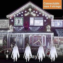 Christmas Icicle Lights 20 Tubes 90 LED Outdoor Indoor Crystal Ice String Lights
