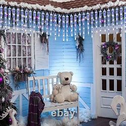 Christmas Icicle Lights 20 Tubes 90 LED Outdoor Indoor Crystal Ice String Lights
