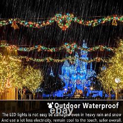 Christmas Lights Color Changing 1000 LED 403Ft String Lights Outdoor, Clear Wire