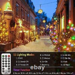 Christmas Lights Color Changing 1000 LED 403ft String Warm White to Multicolor