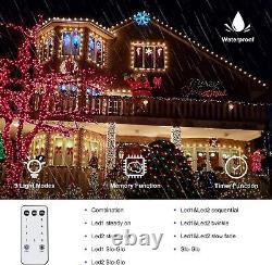 Christmas Lights Outdoor 250FT 750 LED String Lights with Ring Connector