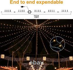 Christmas Lights Outdoor 250FT 750 LED String Lights with Ring Connector