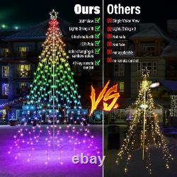 Christmas Tree-10Ft 404 LED, Remote Controll Iron Pole Waterfall Holiday Tree