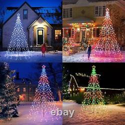 Christmas Tree-10Ft 404 LED, Remote Controll Iron Pole Waterfall Holiday Tree