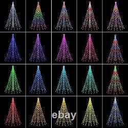 Christmas Tree-10Ft 404 LED, Remote Controll Iron Pole Waterfall Holiday Tree