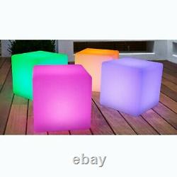 Cocktail 16 LED Cube Chair Color-Changing LED Lighting Decor Stool Night Stand