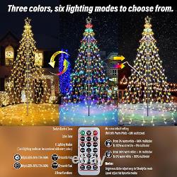 Color Changing Christmas Tree Lights 10Ft 404 LED with 7.08 Topper, Remote Co