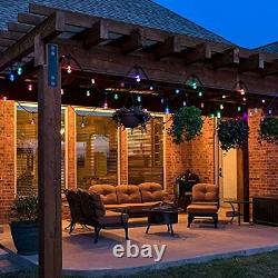 Color Changing Outdoor String Lights, RGB Cafe LED String Light with 30 96FT