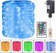 Color Changing Rope Lights Outdoor String Lights with Plug & Remote Twinkle C