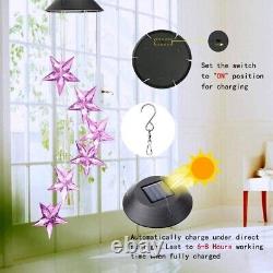 Color-Changing Wind Chime Lights LED Solar Star Garden Yard Decor Waterproof