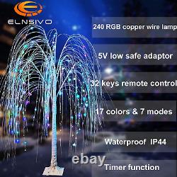 Colorful LED Weeping Willow Tree Lights, Lighted Color Changing 5FT Christmas
