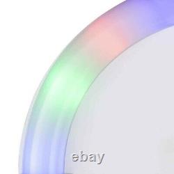 Colour Changing LED Light Bluetooth CD Jukebox with FM Radio Gloss White