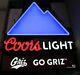 Coors Light Montana Grizzlies Go Griz Lighted Led Neon Style Color Changing Sign