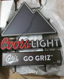 Coors Light Montana Grizzlies Go Griz Lighted Led Neon Style Color Changing Sign
