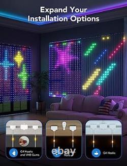 Curtain Lights, Smart WiFi LED Curtain Lights, 520 RGBIC LEDs Christmas
