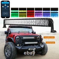 Curved 32inch LED Light Bar RGB Color Changing Chasing Strobe Remote Control