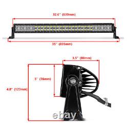 Curved 32inch LED Light Bar RGB Color Changing Chasing Strobe Remote Control
