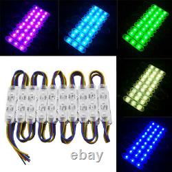 DC12V SMD 5050 3 LED RGB advertising Module With Lens For Sign Letters Injection