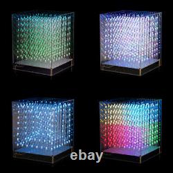 DIY KIT RGB LED Cube 8x8x8 3D Full Color Soldered PCB Board+Case Music Spectrum