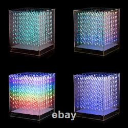 DIY KIT RGB LED Cube 8x8x8 3D Full Color Soldered PCB Board+Case Music Spectrum