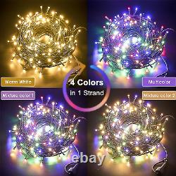Decute 800Leds 272FT Colors Changing Christmas String Lights 4 Colors in 1 Stran