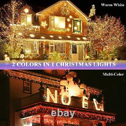 Decute 800Leds 272FT Colors Changing Christmas String Lights 4 Colors in 1 Stran
