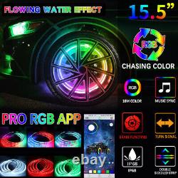 Double Side 15.5Wheel Ring Light Change RGB+Chasing Color Layer LED bluetooth