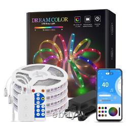Dreamcolor LED Strip Light Bluetooth Music APP Control RGB IC Flexible for Room
