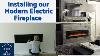 Electric Fireplace Modern Design Install Color Changing Led Flames And Lights