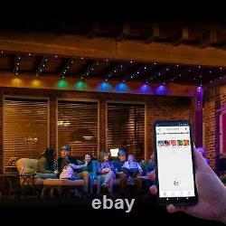 Enbrighten 100ft Outdoor Color Changing RGBWic LEDS String Wi-Fi Eave Lights