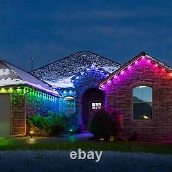 Enbrighten 100ft Outdoor Color Changing RGBWic LEDS String Wi-Fi Eave Lights