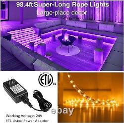 Energy Efficient 98.4ft Smart LED Strip Light App & Remote Control Included