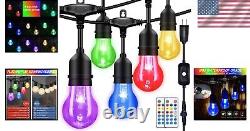 Enhanced 96FT Color Changing Edison Bulb Lights Water Resistant & Linkable