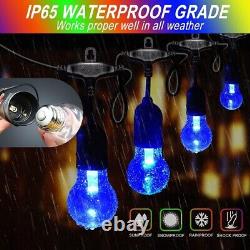 Enhanced 96FT Color Changing Edison Bulb Lights Water Resistant & Linkable