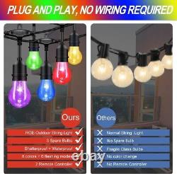 Enhanced 96FT Color Changing Edison Bulb Lights Water Resistant & Linkable