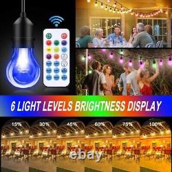 Enhanced 96FT Color Changing Edison Bulb Lights Water Resistant & Linkable