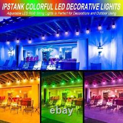 Enhanced 96FT Color Changing Edison Bulb Lights Water Resistant & Linkable