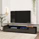 Extended Minimalist Design TV stand with Color Changing LED Lights Modern